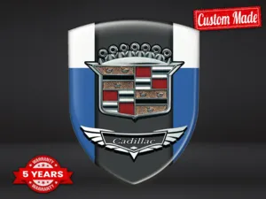 Cadillac Emblemi Resina Design Premium Adesivi Bombati Pro